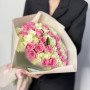 51 белая и розовая роза (Кения) фото 3